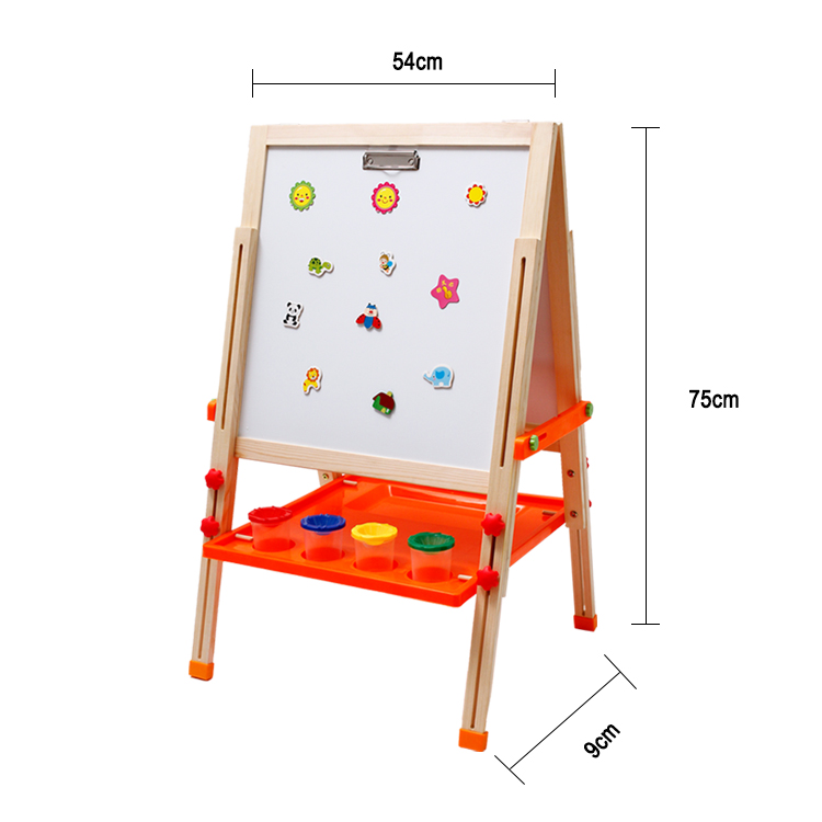 Reasonable price Modern Kids Easel - Double-Sided Whiteboard & Chalkboard Standing Kids Easel without Paper Roll – Ealing