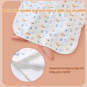 Arkmiido Baby Sleeping Bag -100% Organic Cotton Breathable Wearable Blanket with Safety Buckle Baby Sleep Sack-Fits Age 0-36 Months
