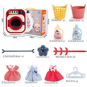 Toddler Cleaning Set-Toy Washing Machine-Play Washer and Dryer for Kids-Electronic Toy Washer with Realistic Sounds and Functions, Pretend Role Play Appliance Toys for Toddlers