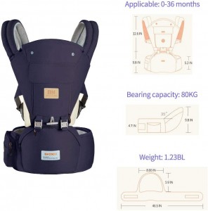 Arkmiido Baby Carrier Newborn to Toddler with Hip Seat, Child Carrier Backpack 3 in1 for Toddler，Baby Sling Wrap Newborn, Breathable and Soft Baby Warp for All Season