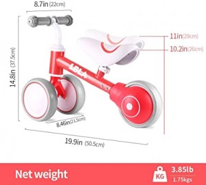 LBLA Balance Bike for Kids, the First Baby Trike Balance Bike for my Children【E20200101Red】
