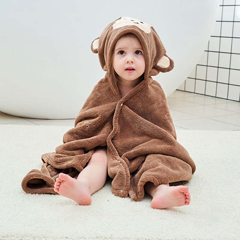 Super Soft Hooded Bath Towel For Children, Multi-Purpose, Suitable For Newborn To 10 Years Old