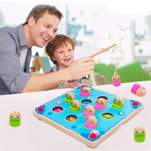 Two in one fishing memory game children’s memory chess concentration development memory training early education wooden toys MZ0058