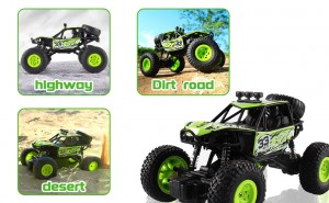 Alloy four-wheel drive off-road vehicle large remote control car boy child car toy model RC mountain climbing Bigfoot DD0004