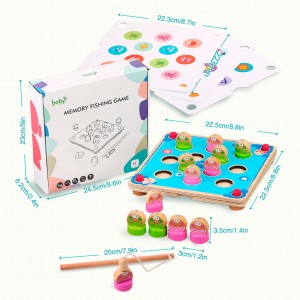 Two in one fishing memory game children’s memory chess concentration development memory training early education wooden toys MZ0058