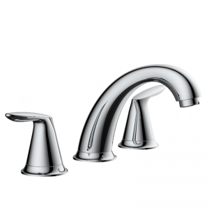 004 Dylan series Two level handles 8in widespread transitional bathroom faucet 3-hole Installation