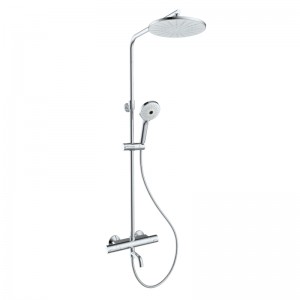 Wholesale China Bathroom Glass Factories Pricelist –  Thermostatic shower system round style cool touch design easy slider holder height adjustable high quality shower column  – Easo