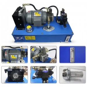 2.2KW 5Mpa 24L/min ស្ថានីយ៍ធារាសាស្ត្រ DC Pump Power Pack ជាមួយស៊ីឡាំង