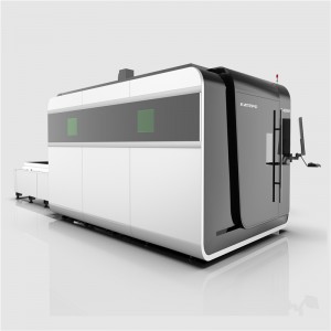 4020GH Series High Power Whole Cover Fiber Laser Cutting Machine 12000w Ipg Fiber Lasers Source