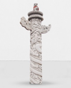 Temple bluestone Huabiao dragon pillar relief round carving process processing reasonable price can be customized