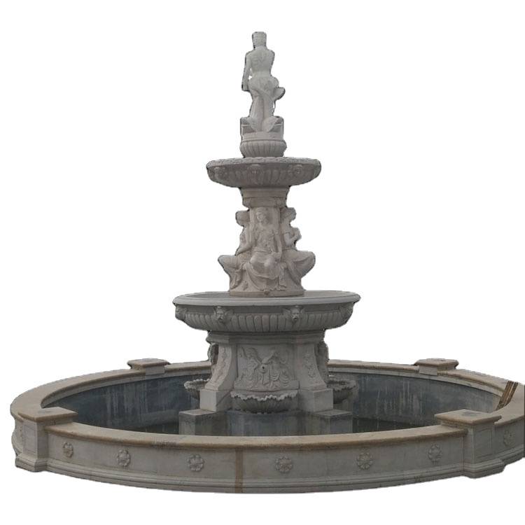 Good Quality Fountain – Ornaments outdoor stone garden thai marble peacock water fountain statue – Atisan Works