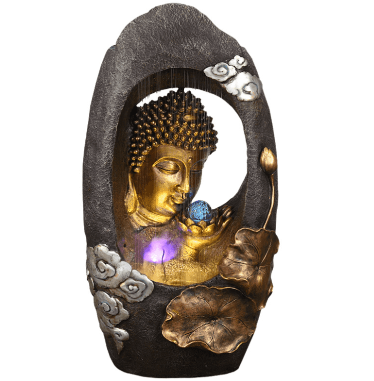 outdoor garden small indoor home fengshui waterfall wall mini buddha fountain Featured Image