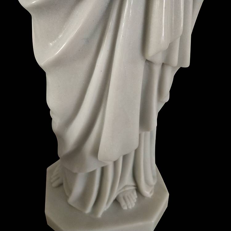 Western style nature stone sculpture jesus christ statue in white marble