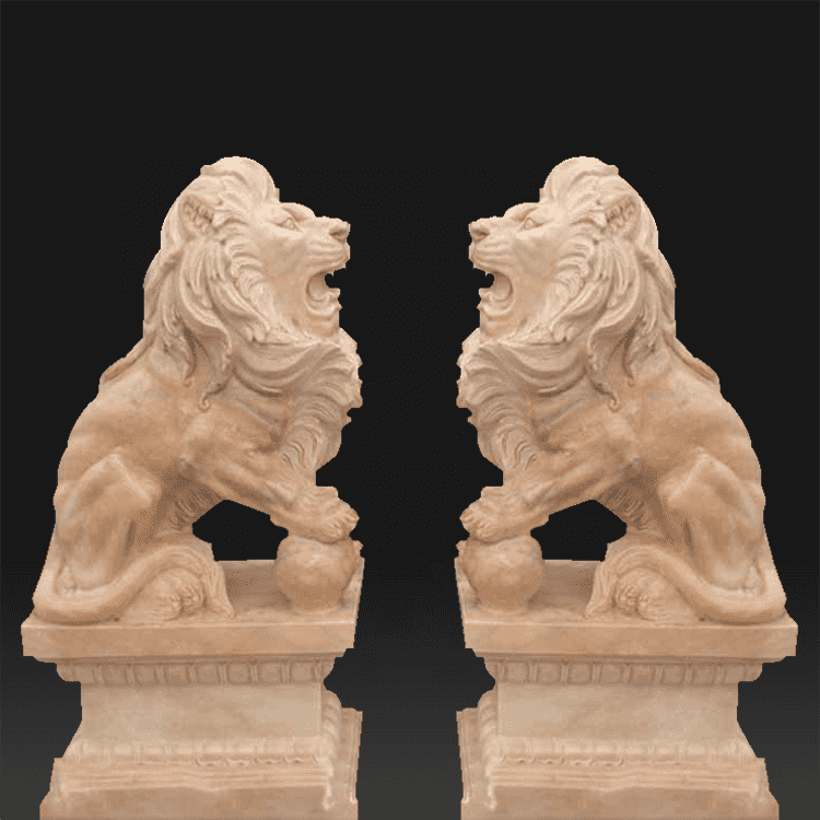 Massive Selection for Ancient Marble Statues - Life size outdoor stone lion statue large indoor statues – Atisan Works