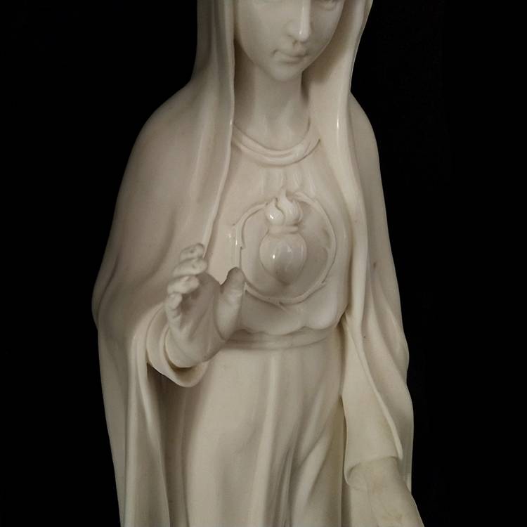 100% hand carved religious  sculpture life size natural white marble Virgin Mary statue on sale