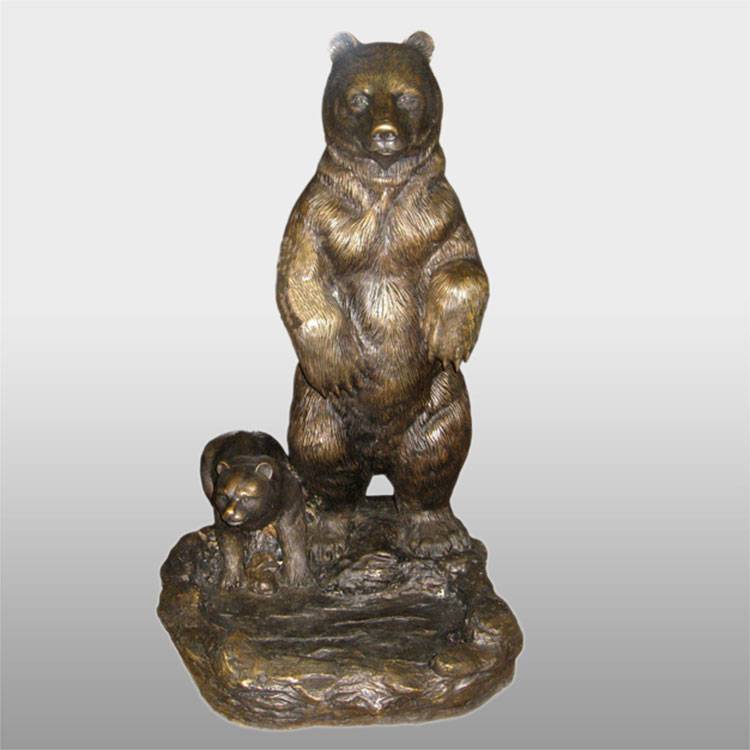 Garden decorative bronze bear sculpture for sale
