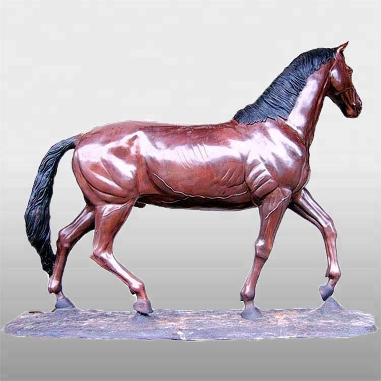 Modern garden animal decoration bronze running horses sculpture