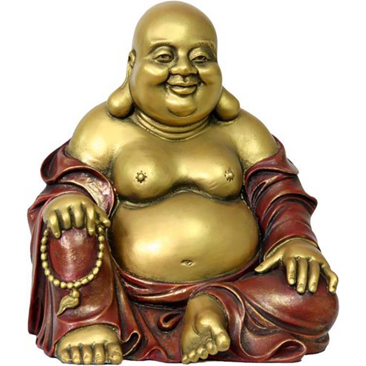 OEM/ODM China Jesus Statues for Sale - Religious craft life-size bronze gold sculpture smiling Buddha statue – Atisan Works