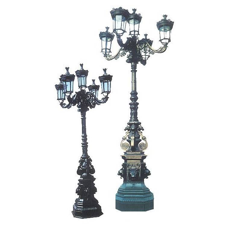 Good Quality Architectural Sculpture – outdoor antique factory price cast iron street lamp posts with 5 lights – Atisan Works
