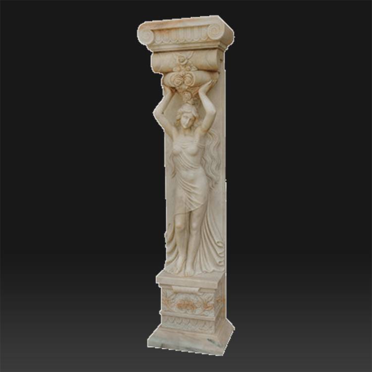 Garden outdoor round pillars granite marble column
