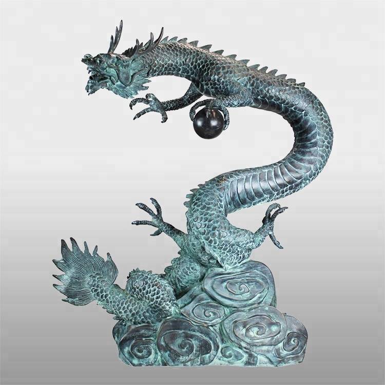 Outdoor garden metal dragon sculpture for sale