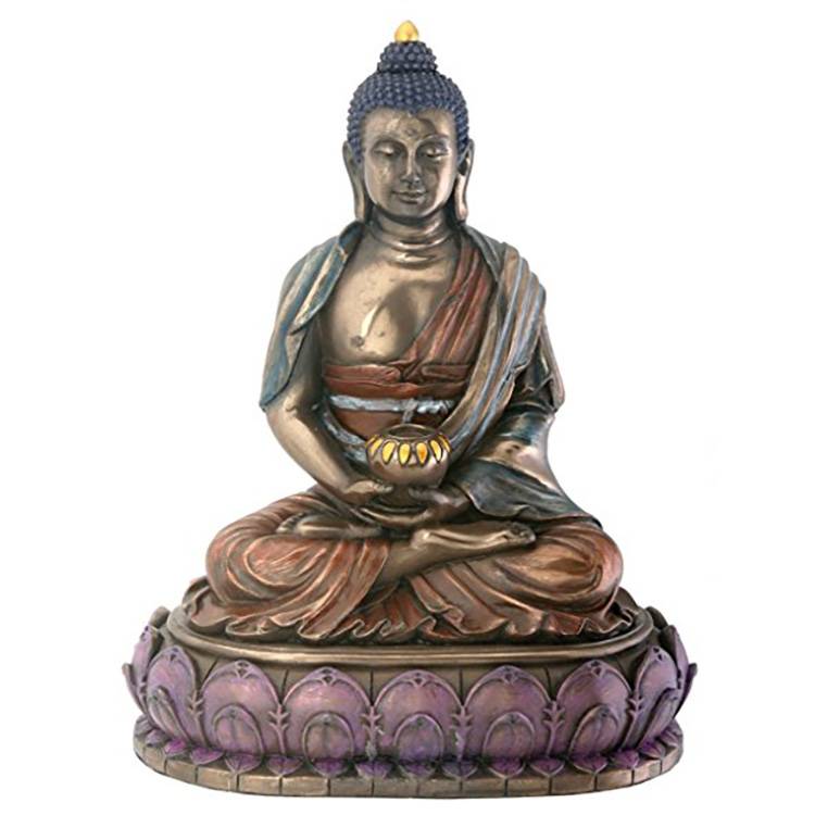 Religious craft casting large life-size antique bronze Buddha statue on sale