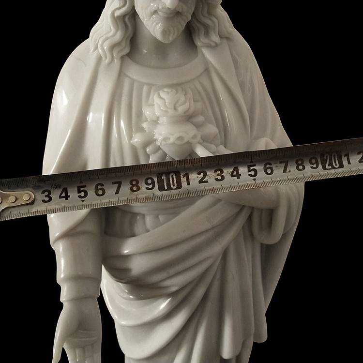 Western style nature stone sculpture jesus christ statue in white marble