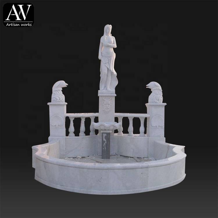 Stone garden products beautiful nude lady water fountains