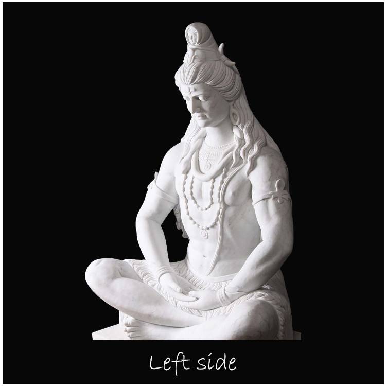 Hand carved garden life size buddha India marble lord shiva  statue