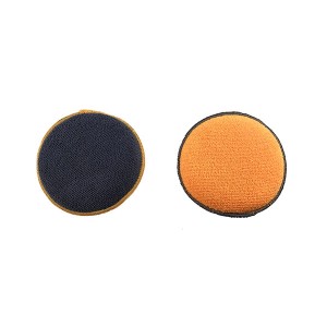 Lowest price car cleaning set orange color with microfiber sponge and cloth car wash set