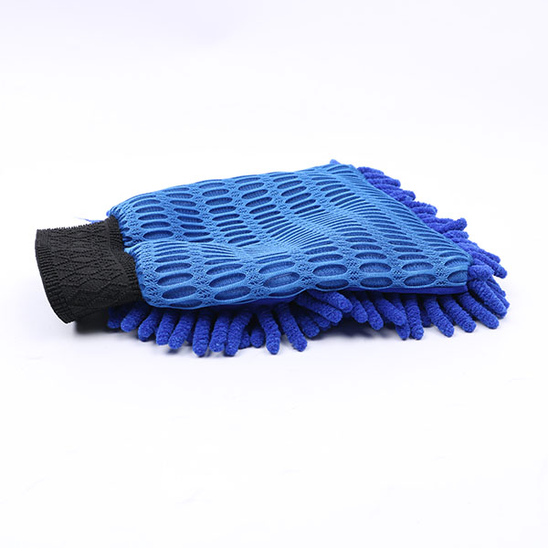 Good Quality Microfibre Wash Mitt - DIY car cleaning tools home used microfiber chenille vehicle wash mitt with mesh – Eastsun