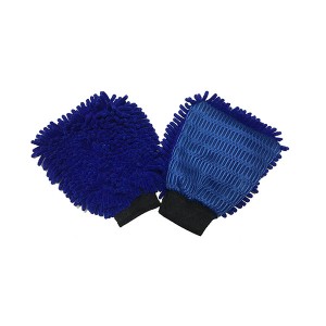 Wholesale ODM China Premium Scratch-Free Car Cleaning Wash Mitt Microfiber Gloves Two Side