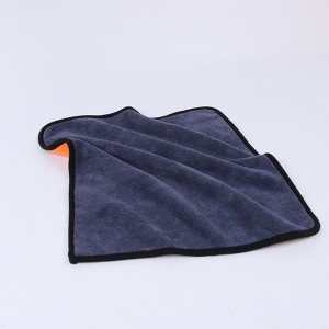 Chinese Manufacture Double Sided Orange And Grey 600 gsm Microfiber Car Cleaning Towel