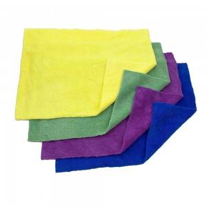 High quality microfiber car beauty care clean double sided multicolor cloth