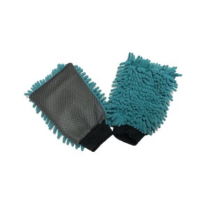 Factory Outlets 2in1microfiber car wash mitt for car washing glass cleaning use