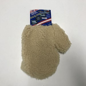 Cheap price Best seller double sided fingerless 100% wool wash mitt for car cleaning