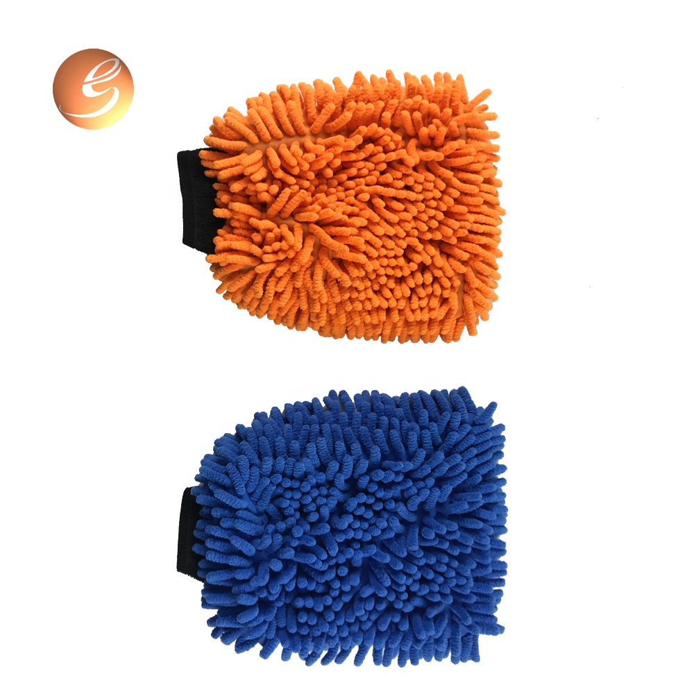 Good quality do not lose color car wash mitt microfiber glove