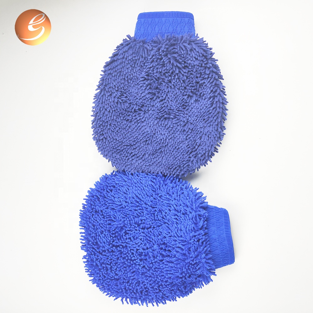Best quality Microfiber Fabric Chenille Car Wash Mitt - Blue Two Sides Lint Mitt Ultra Soft Car Wash Cleaning Glove – Eastsun