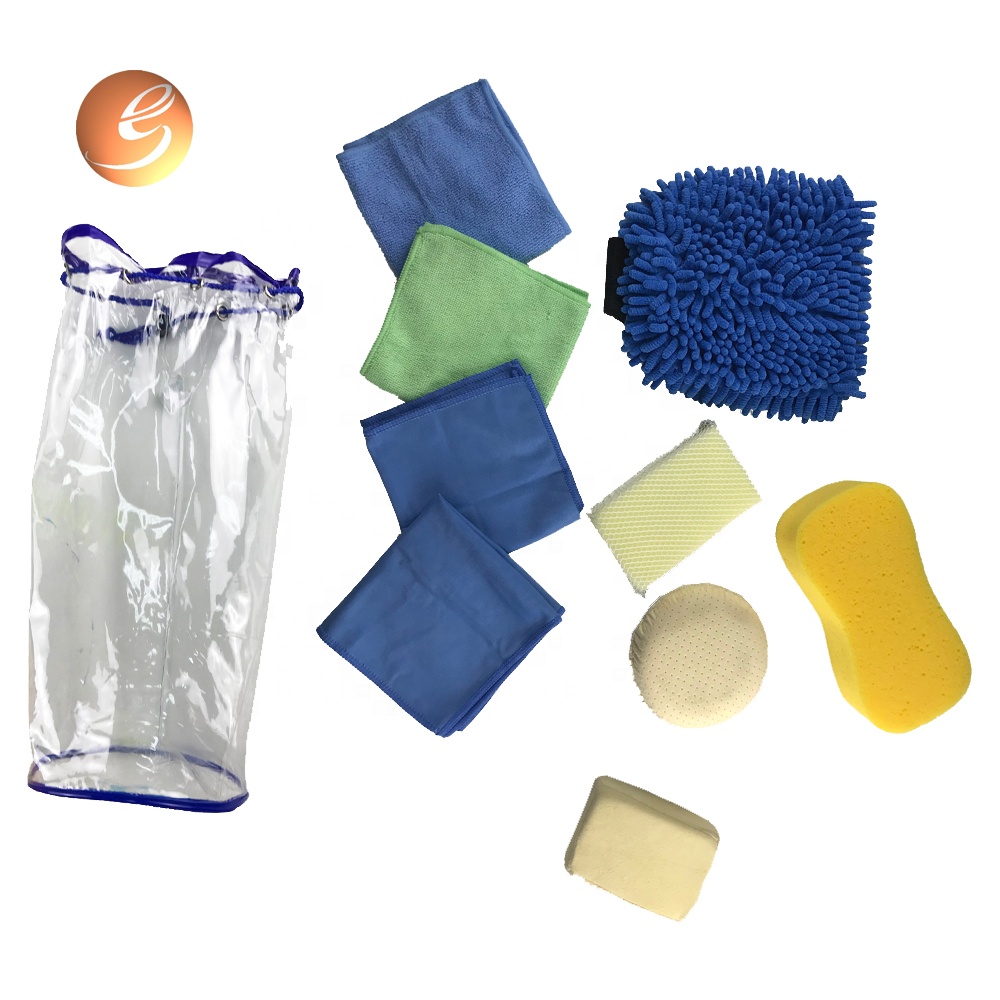 High efficient multi function portable mitt cloth sponge clean tools kit