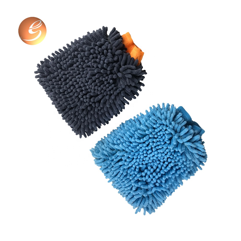 Eastsun auto care vehicle double side microfiber car cleaning cloth chenille noodle car wash mitt