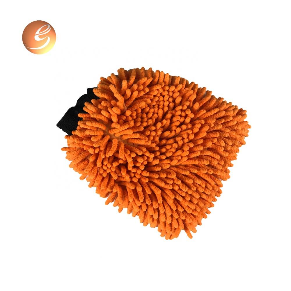 Good quality customized packing car wash microfiber chenille mitt