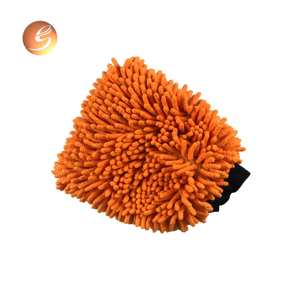 Good quality customized logo microfiber chenille wash mitt