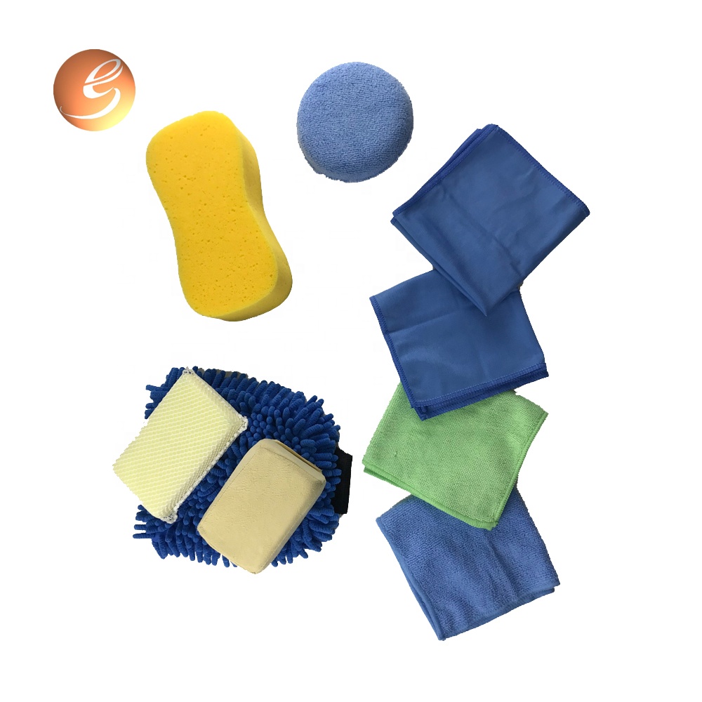 China Cheap price Car Wash Tool Kit - Customized soft portable orange microfiber glove car care cleaning kit – Eastsun