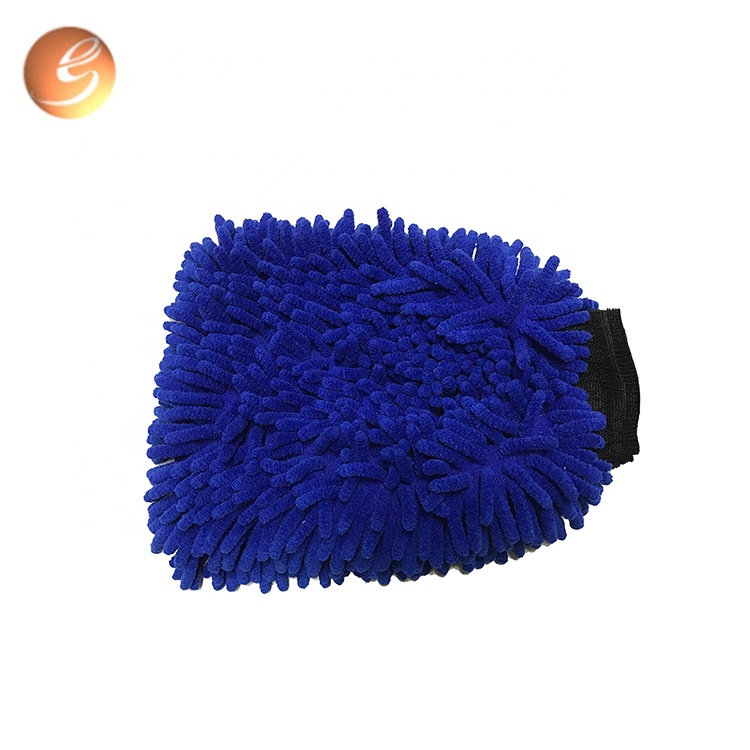 Top Quality Dusting Polish Thick Blue Double Face Synthetic Mitt Car Wash Gloves