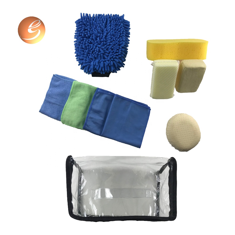2019 Good Quality Portable Car Wash Kit - New products super dry blue sponge pad polish car cleaning set – Eastsun