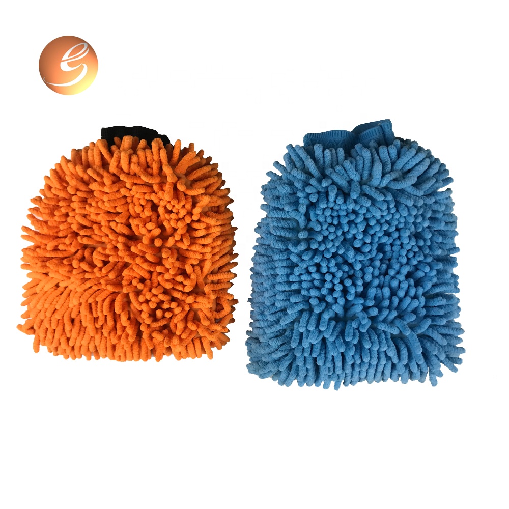 Factory best selling Cleaning Mitt - Good sale durable do not pilling blue orange car wash mitt microfiber – Eastsun