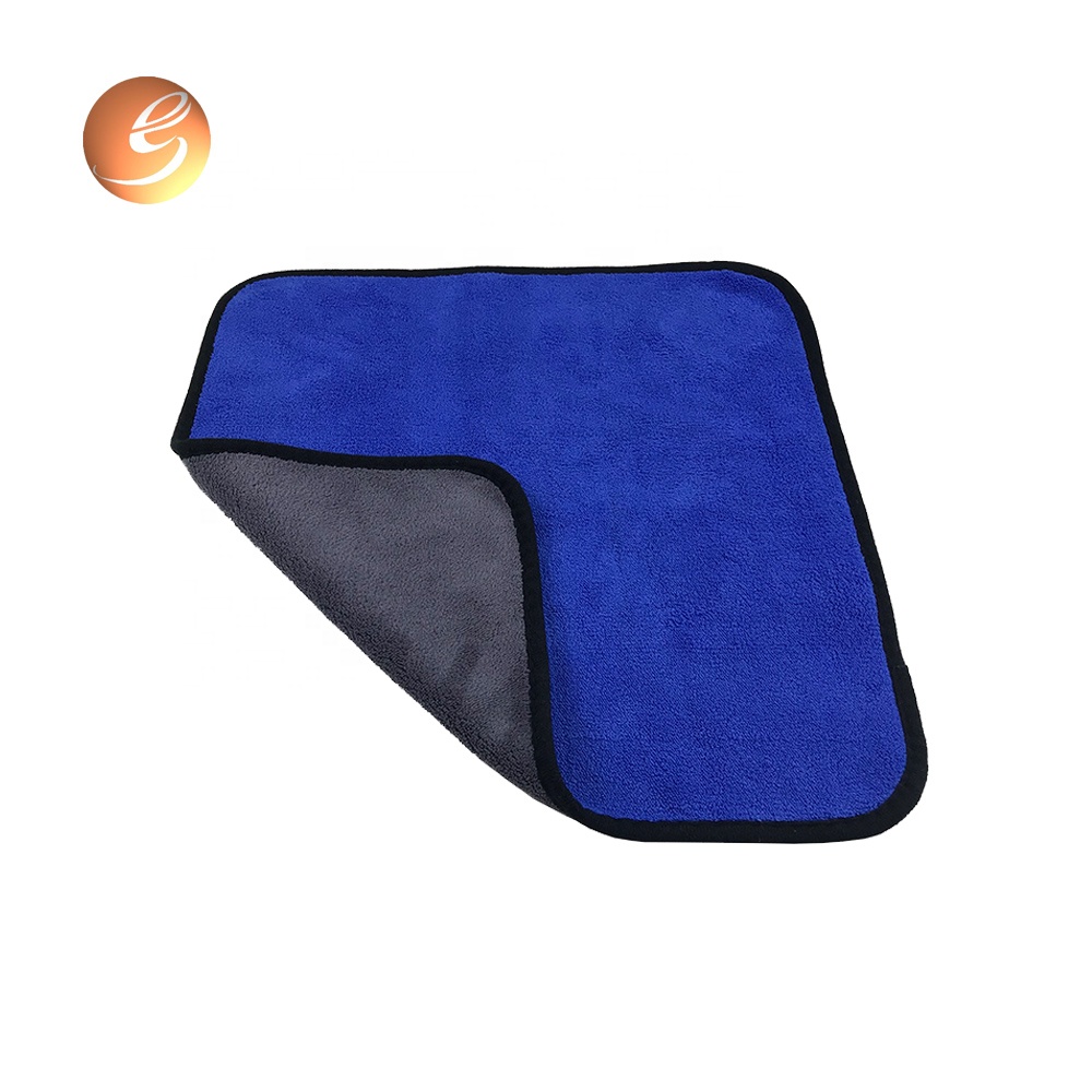 Factory wholesale Plush Microfiber Fabric - 40*40cm blue double color microfiber cleaning cloth for car – Eastsun