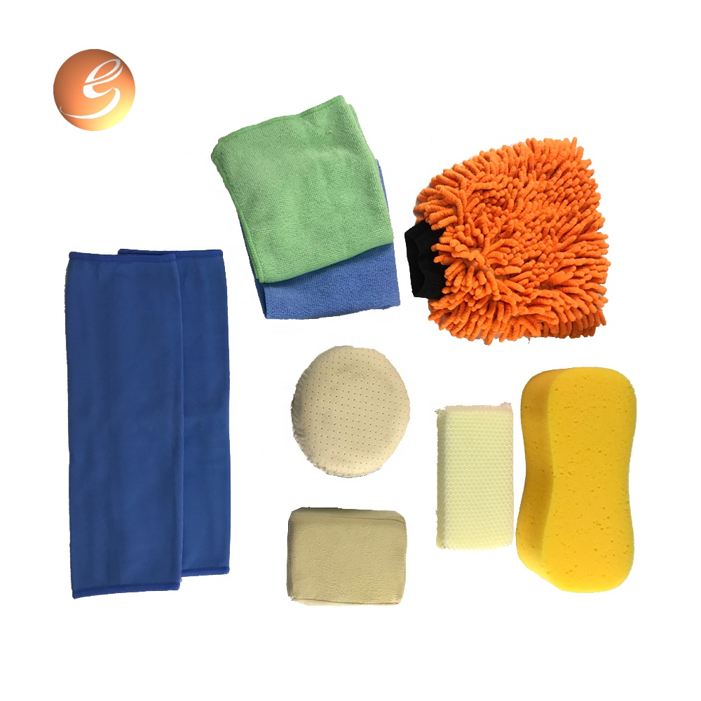 Professional portable multi function chamois sponge wash car care kit