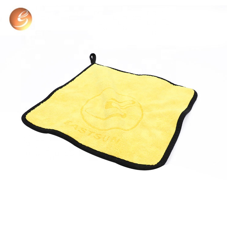 Professional made car wash supplies square bilateral car cleaning cloth