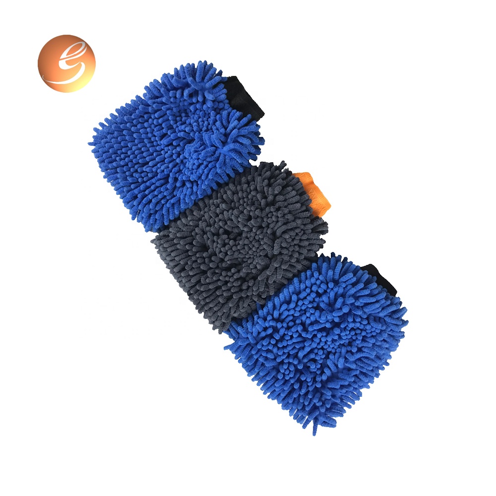 Eastsun customized logo microfiber fabric chenille car wash mitt